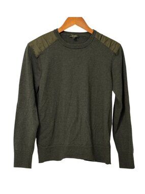 Belstaff Men’s Kerrigan Crew Neck Sweater Jumper Olive Green Wool Italy Size L